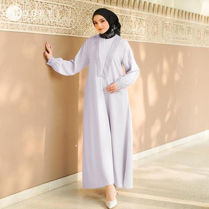 Nobby Rendia Dress Gamis Muslim Terbaru Bahan Polyester Busui Wudhu Friendly Koleksi Edisi Lebaran 2