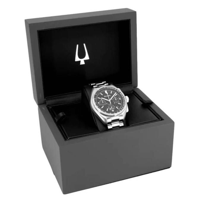 Bulova Special Edition Moon Apollo Lunar Pilot 96b258 Chronograph Black Dial