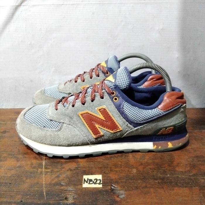 sepatu second ori new balance 574 grey blue size 41.5