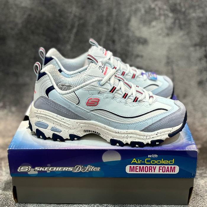 Skechers D'lites Bold Views Light Blue Multi Women’s Shoes Original 149589LBMT
