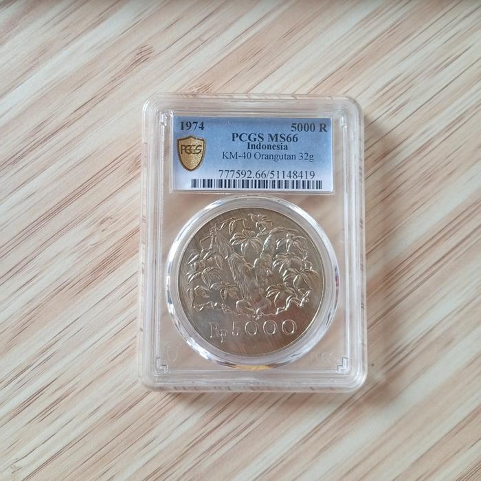 perhiasan koin perak macan otan pcgs