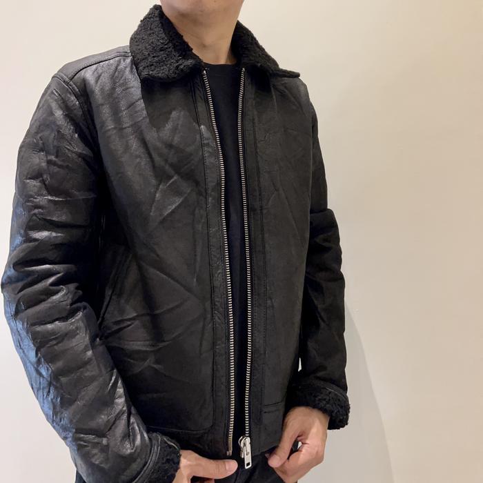 Leather Jacket Jaket Kulit Inner Sherpa Branded Second Preloved