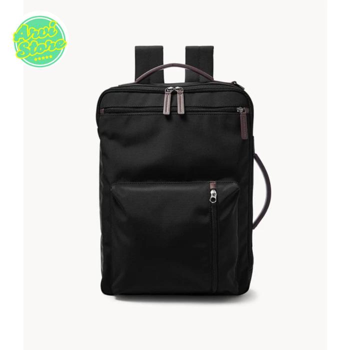 Fossil Buckner Convertible Backpack - Black / Tas Ransel Selempang Pria 100% Original Brand Fossil