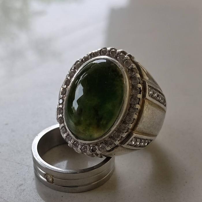 Cincin Perak Natural Batu Ijo Garut Cikolak
