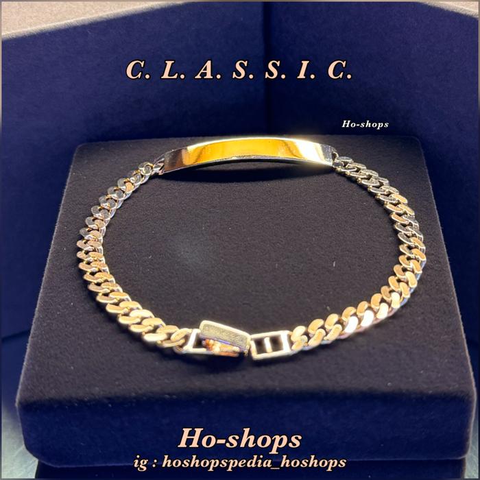 Gelang Plat Rosegold Kadar 75% Asli Emas E.7L