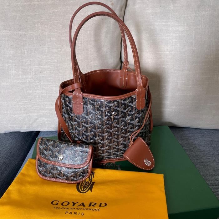 GOYARD ANJOU MINI BAG BLACK TAN