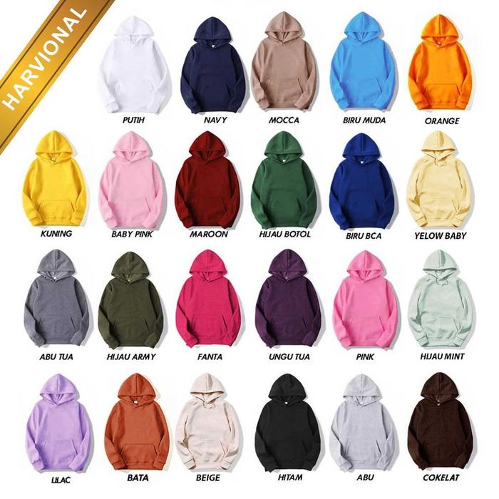 Harvional Hoodie Harvard Full Tag Bordir Sweater Wanita Pria