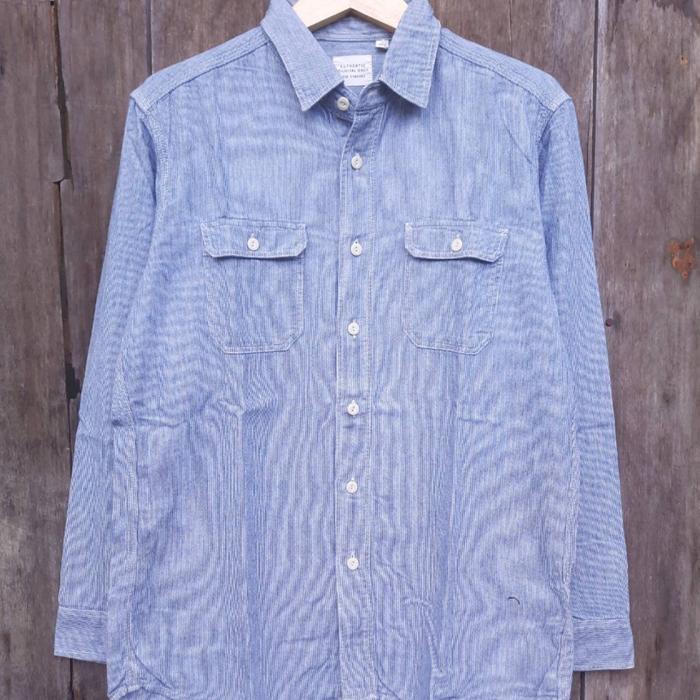 kemeja workshirt hickory wabash uniqlo size L second preloved