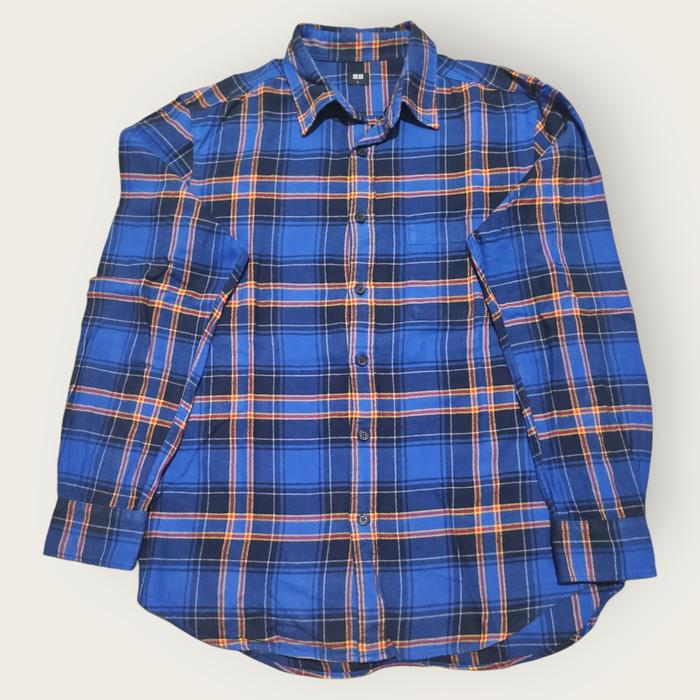 Kemeja Pria Lengan Panjang Flanel Uniqlo Original