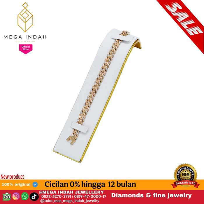 GELANG EMAS RANTAI SISIK NAGA TERBARU 8K/375/375%
