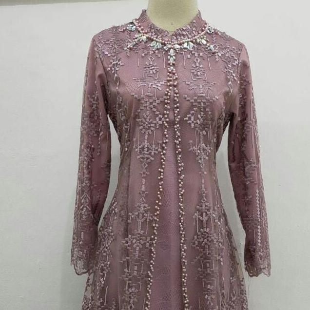 gamis brukat simple kondangan