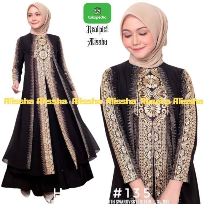 Gamis Abaya Hitam Turkey Jersie Mix Ceruti Premium Mote Terbaru 2020