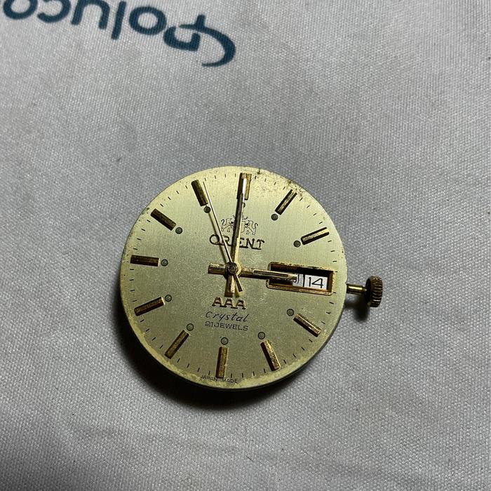 Mesin Jam Tangan Pria Orient AAA Crystal 21 Jewels Automatic Day Date Arabic