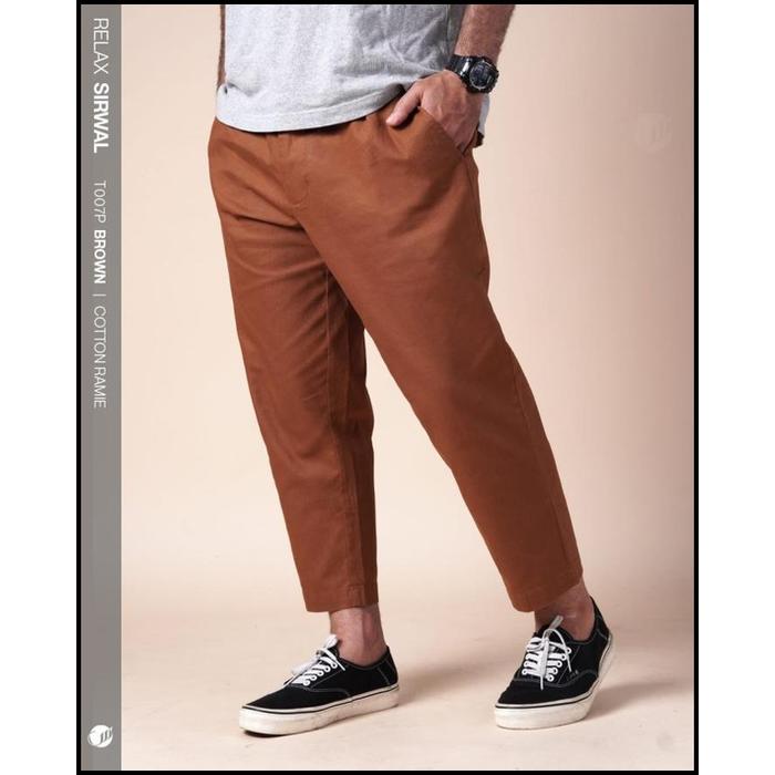 SAMASE SIRWAL RELAX T007P CELANA SIRWAL PANJANG PRIA DEWASA HITAM HARGA PROMO