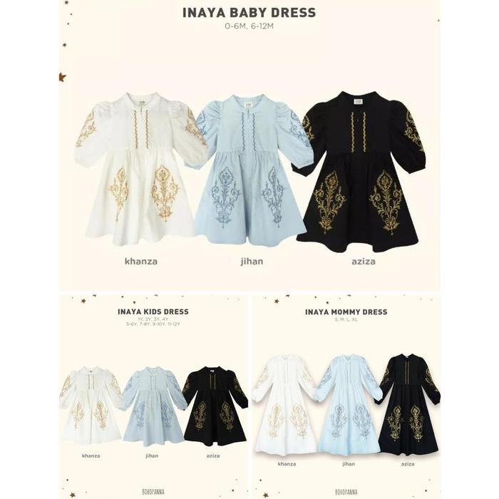 READY!! BOHOPANNA - INAYA BABY SET - INAYA KIDS - INAYA MOMMY - GAMIS BAYI - GAMIS ANAK - GAMIS IBU 