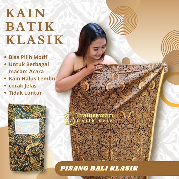 Kain Batik Jarik Klasik Panjang Ori Solo Motif Pisang Bali Jarit Sewek