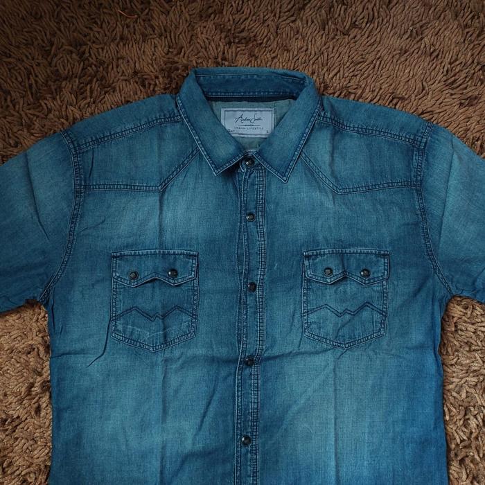 shirt kemeja pria jeans Andrew Smith original not Nike Adidas