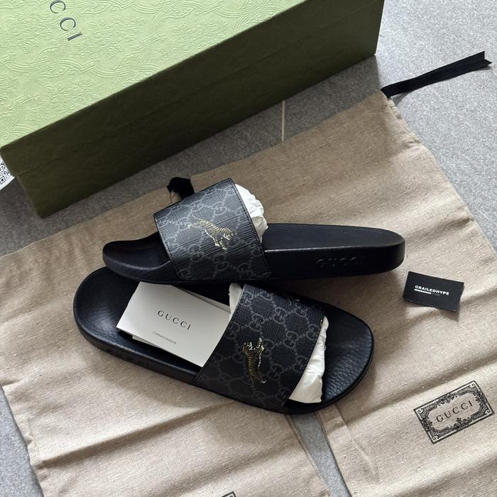 Gucci GG Supreme Slide Tiger Black      Resmi