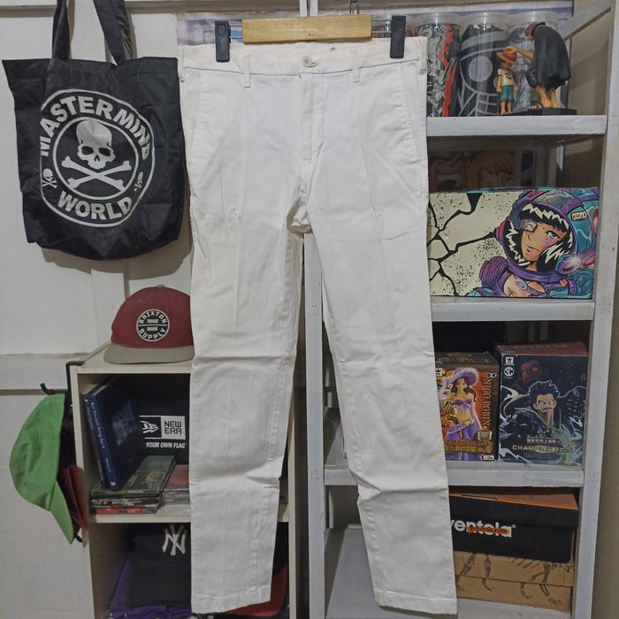 CELANA JEANS PRIA SKINNY UNIQLO PUTIH 29 SECOND