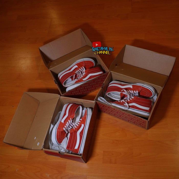 VANS Sk8-Mid RED ORIGINAL [ SEPATU/SHOES ] IMPORT [ PT NAVYA ]