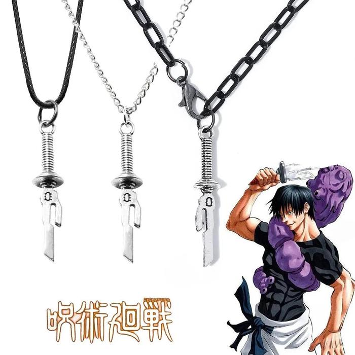 Jujutsu Kaisen Necklace Anime Merch Cosplay Fushiguro Toji Pendant Men Jewelry Accessories Birthday 
