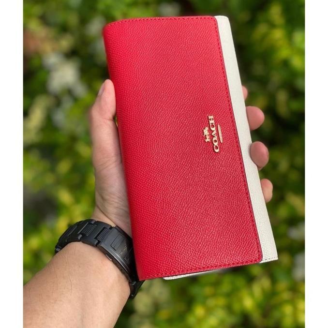 Coach Crossgrain / Trifold Wallet In Signature Canvas Original Product
