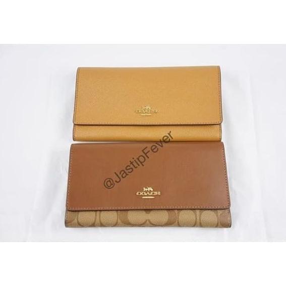 Coach Crossgrain Trifold Wallets / Trifold Wallet In Signature Canvas Original Product