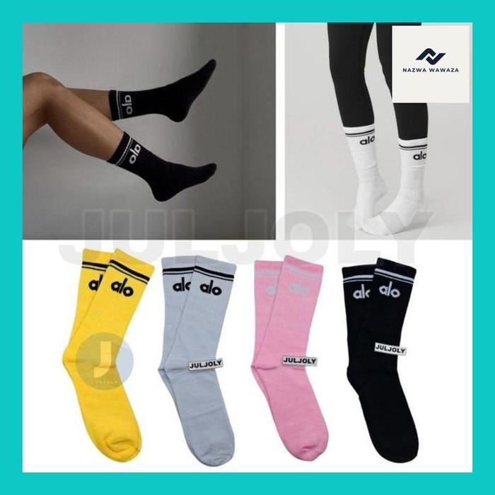 Nazw|| Kaos Kaki Oldschool / Kaos Kaki Korea / Kaos Kaki Motif Panjang / Yoga Sock / Alo