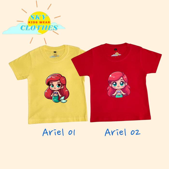 Kaos Anak Ariel Little Mermaid Kaos Princess Ariel Disney