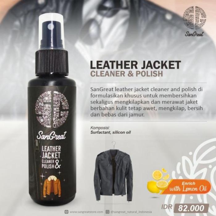Sangreat Leather Jacket Cleaner And Polish - Pembersih, Perawat Dan Pengkilap Jaket Kulit 100Ml
