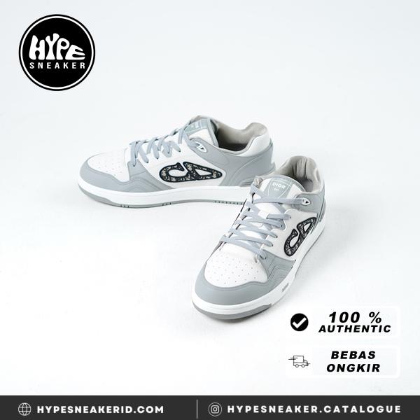 Sepatu CHRISTIAN DIOR B57 CD OBLIQUE WHITE GREY SNEAKER 100% ORIGNAL