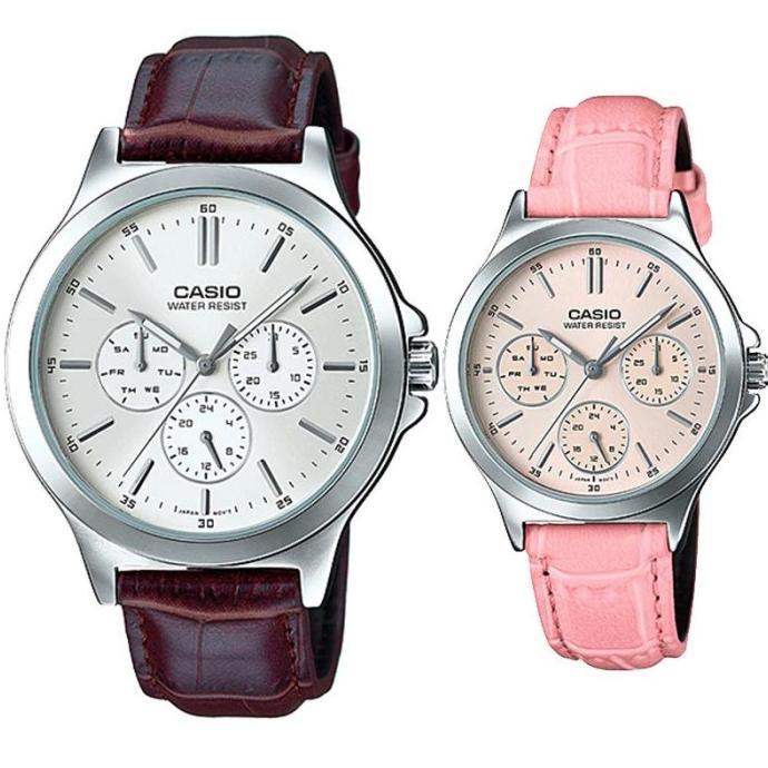 Promo / Terlaris CASIO COUPLE PASANGAN ORIGINAL MTP-V300L-7AUDF - LTP-V300L-4A Terbaik