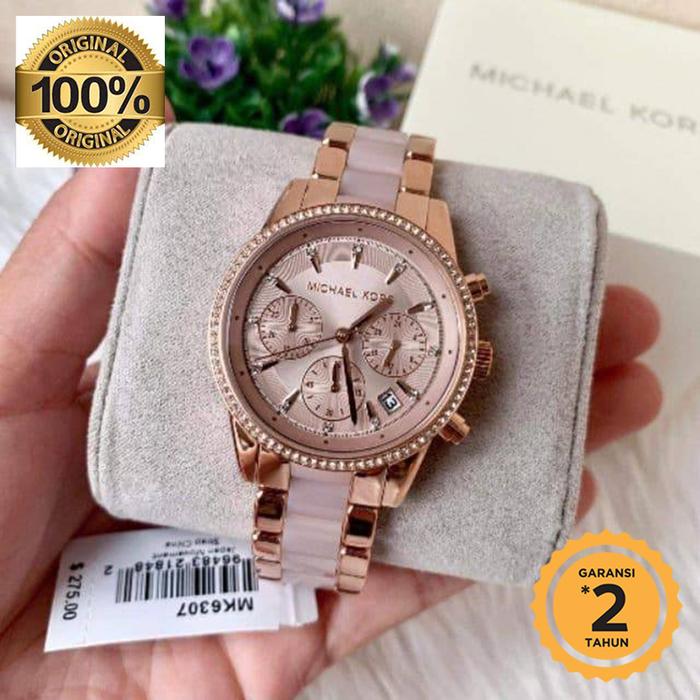 jam tangan wanita MK6307 Two Tone original