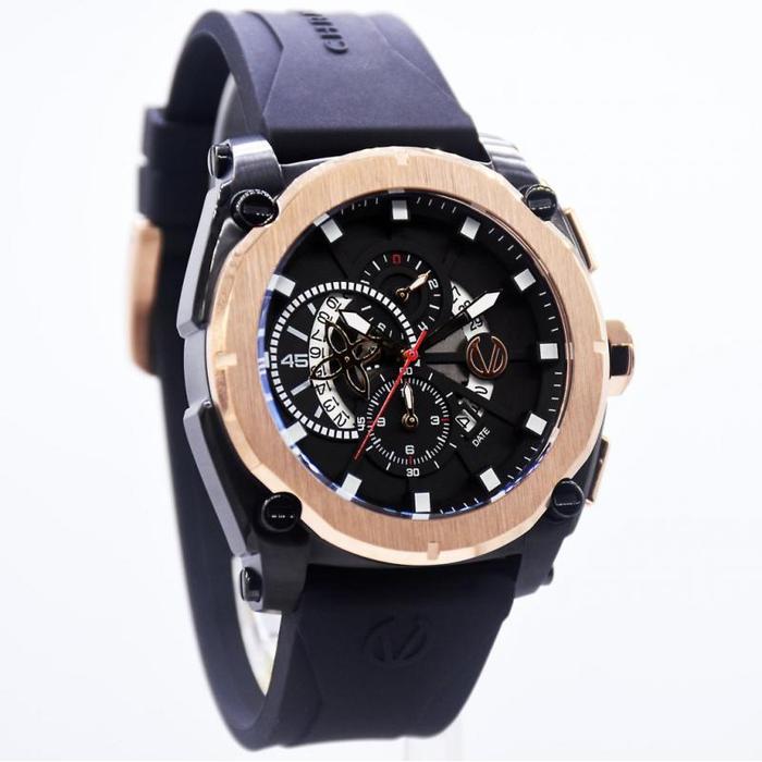 Christ Verra CV 12201G-38 BLK Jam Tangan Pria Original 12201G 38 12201