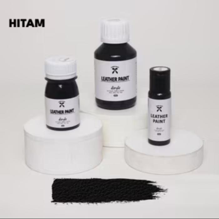 Cat Sepatu Kain Tas 20 ML Merah Hitam Canvas Leather Paint Waterproof