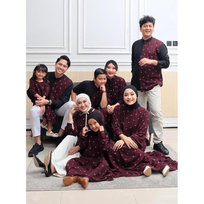 Promo / Terlaris Mahira Series Raya - Family Set Couple Lebaran 2025 dengan Bahan Rayon untuk Tampil
