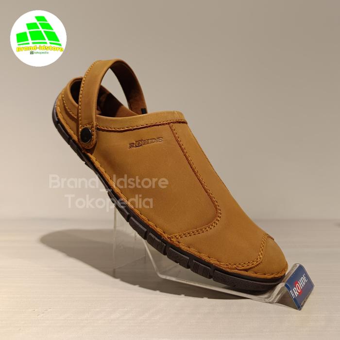 Rohde 7212 sepatu sandal Pria original kulit asli Tan