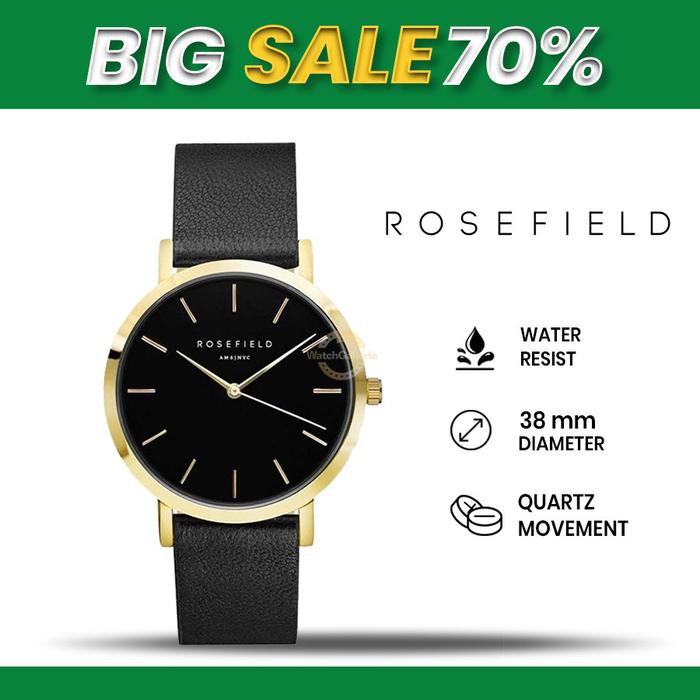 SALE Jam Tangan Wanita Rosefield GBBLG-G36 Original
