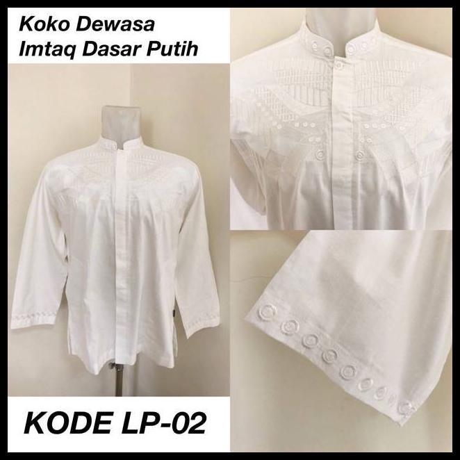 Ready Baju Koko Katun Dewasa Imtaq Exclusive Lengan Panjang -Ms Original