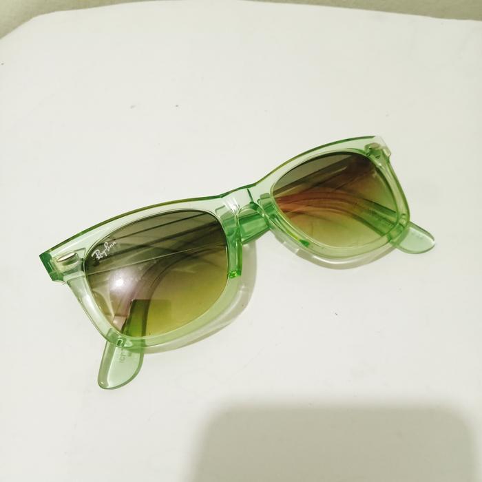 rayban wayfarer pop mint lensa G15 gradasi size 50