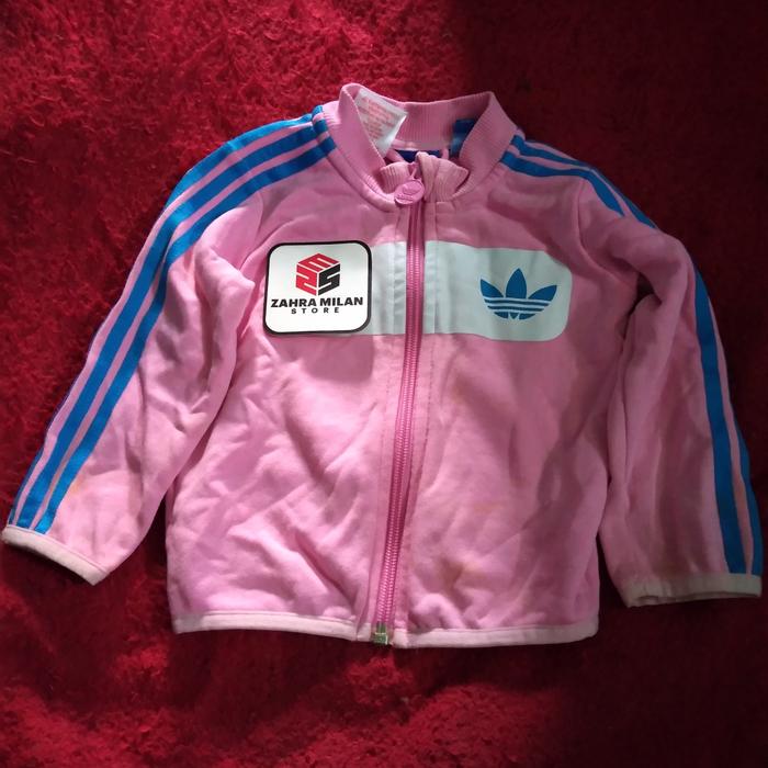 Jaket anak Adidas Pink list Blue Original Preloved