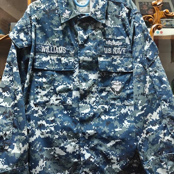 Kemeja BDU PDL US Navy + Patch