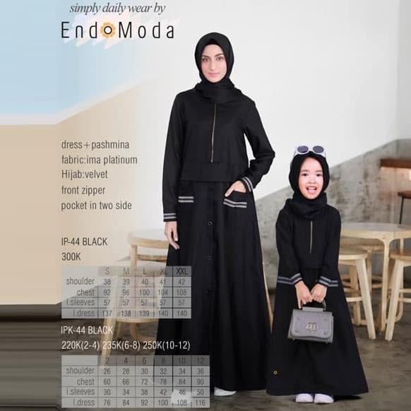 Ready Stock BAJU COUPLE MOM & KIDS - ENDOMODA EN-IP 44 - COUPLE SET JILBAB