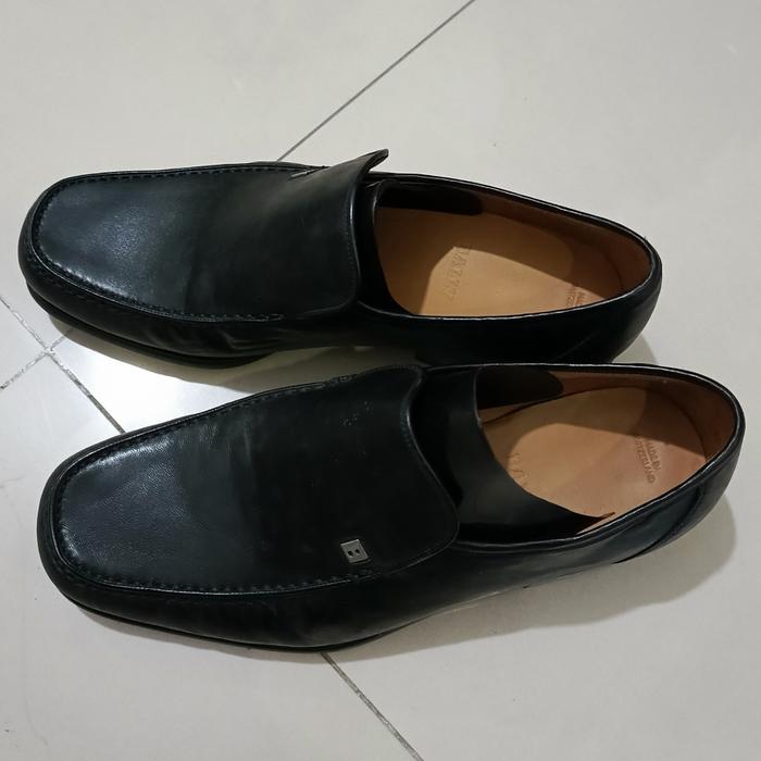 Sepatu Pria Bally Taurano Men’s Shoes Black Leather Genuine Authentic Ori