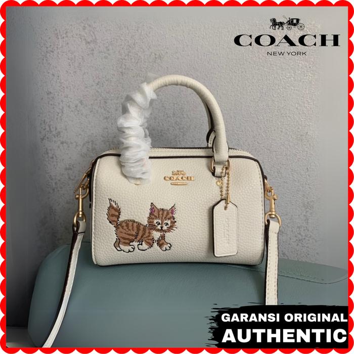 Tas Selempang Coach Mini Rowan Crossbody With Dancing Kitten Wanita Original Store Branded Authentic