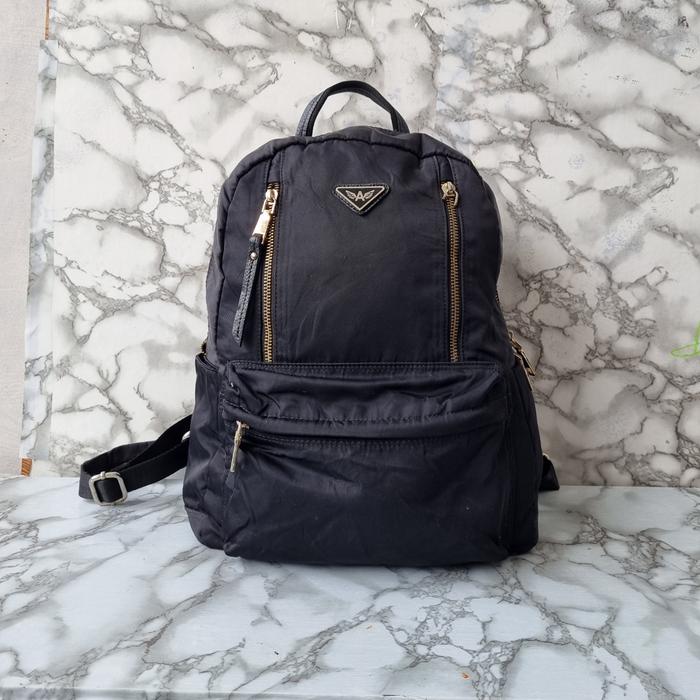 TAS RANSEL FASHION NYLON WANITA SECOND BRANDED HITAM / TAS RANSEL WANITA