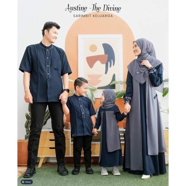 Gamis Muslim Dan Kemeja Koko Baju Serimbit Keluarga / Gamis Muslim Serimbit Keluarga Terbaru 2024