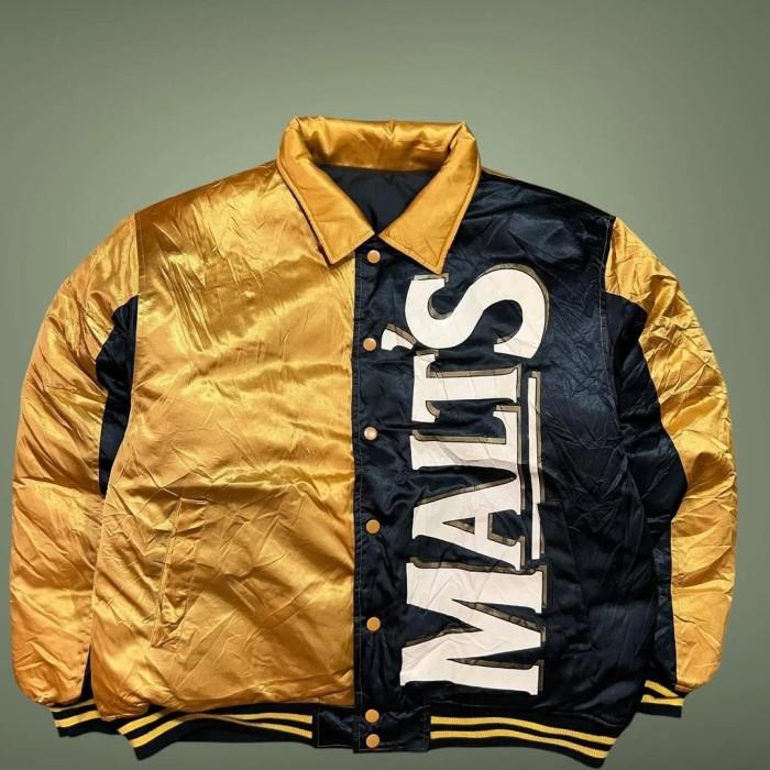 vintage varsity down jaket reversible malts