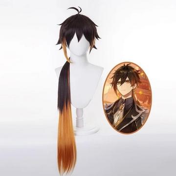 Wig Zhongli Cosplay Genshin Impact / Wig Cosplay