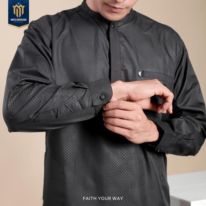 Muslim Baju Koko Kurta Dewasa KAUTSAR Muslimadani Kurta Lengan Panjang Baju Muslim Pria Pakaian Taqw